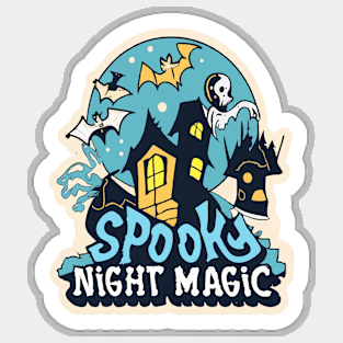 Spooky night magic Sticker